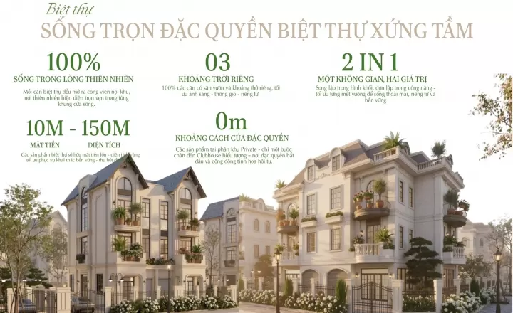 Thiết kế biệt thự đơn lập Pearl Rivera Hà Nội