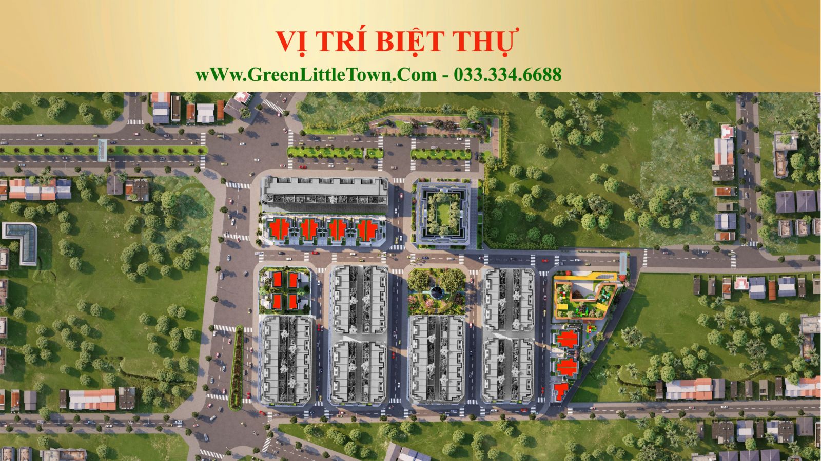 VỊ TRÍ BIỆT THỰ GREEN LITTLE TOWN