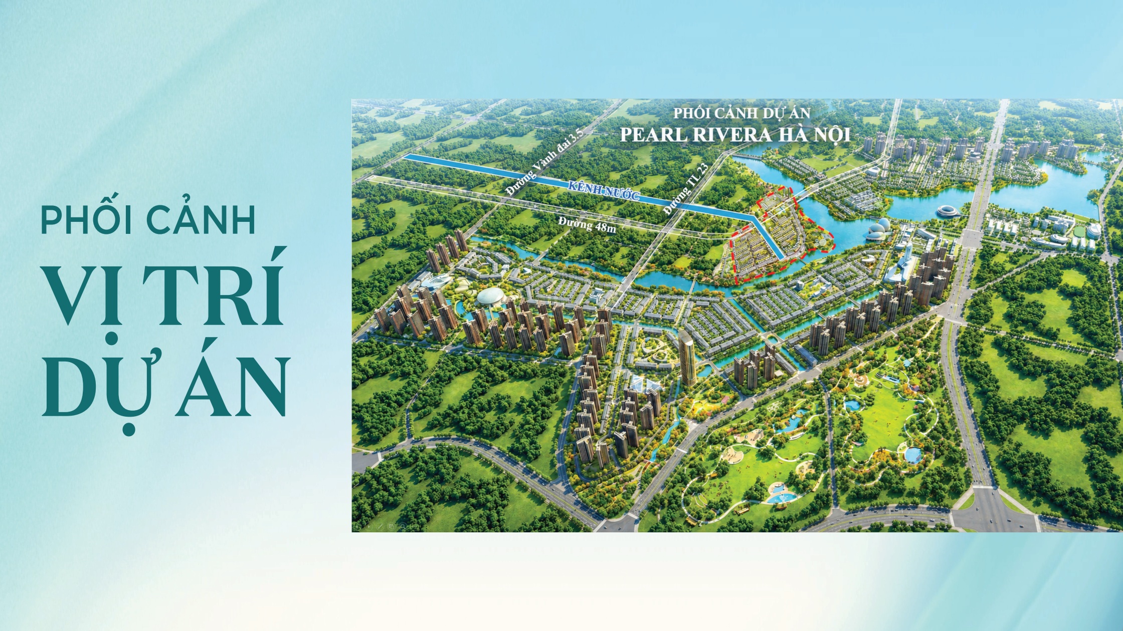 Vị trí dự án Pearl Rivera Hà Nội